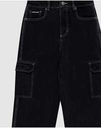 Santa Cruz - Reverse Dot Patch Jeans - Teens