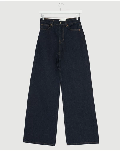 Revibe - Repaired Reformation Cary High Rise Slouchy Wide Leg Jeans - AU 25