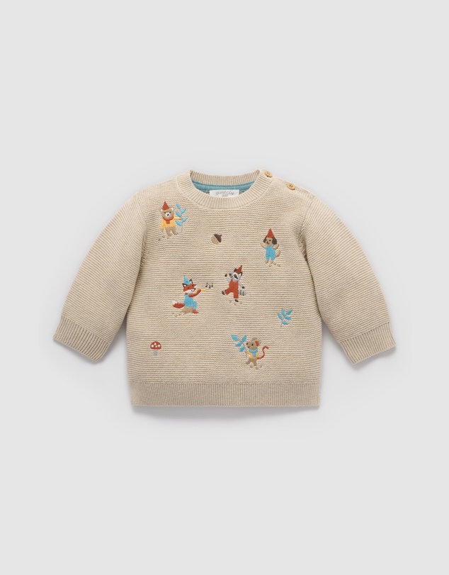 Purebaby - Woodland Jumper -Kids-Babies