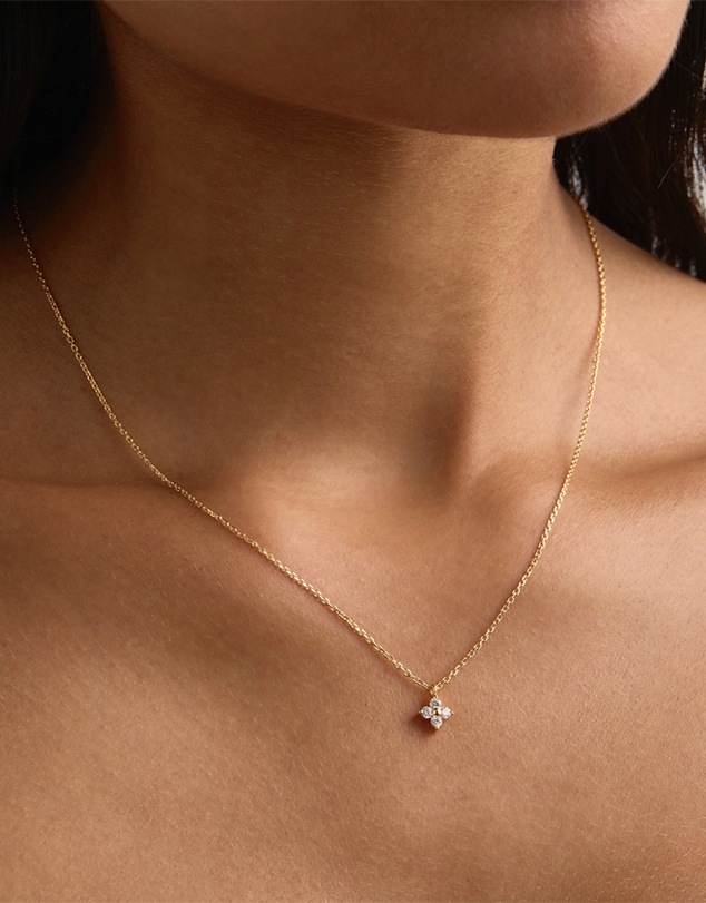 By Charlotte - Crystal Bloom Necklace