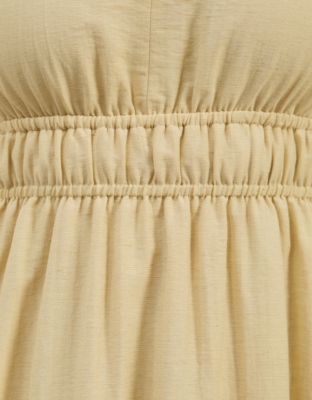 Atmos&Here - Luna Linen Blend Sleeveless Gathered Maxi Dress