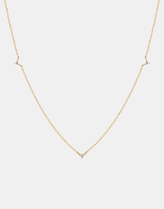 Luna Rae - Solid Gold - Petite Diamond Necklace Trio