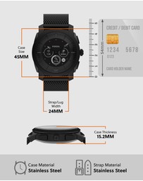 Fossil - Machine Gen 6 Hybrid Black Smartwatch