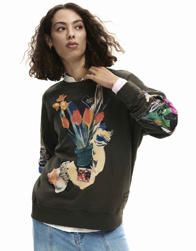 Desigual - Collage drawing sweatshirt