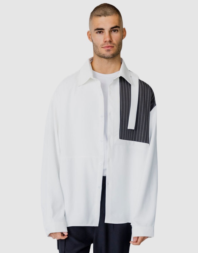 Justin Cassin - Tatum Pinstripe Block Shirt