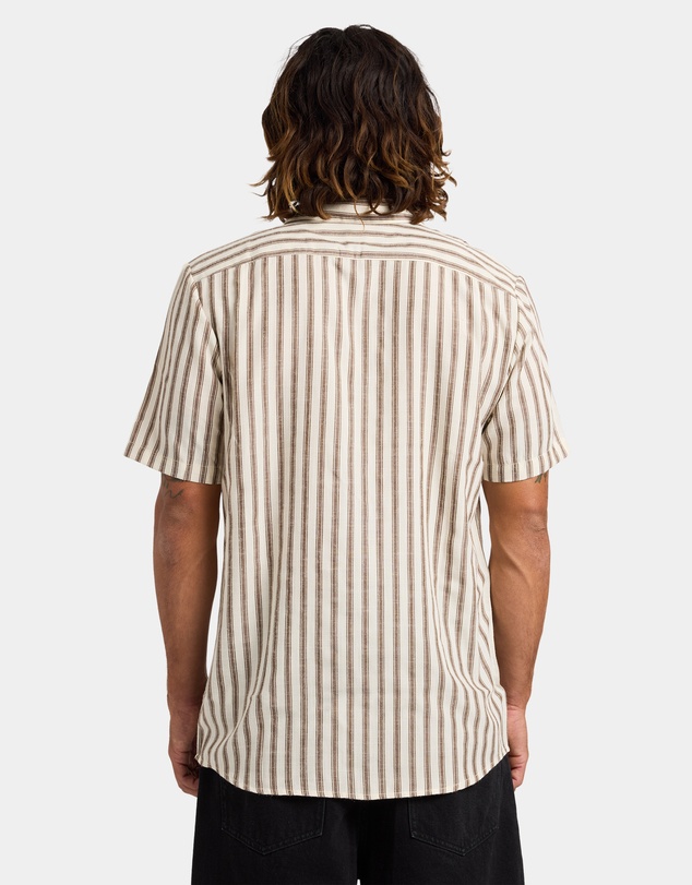 Volcom - Mens Arvostripe Short Sleeve Shirt