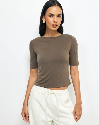 AERE - Kora Scoop Back Top