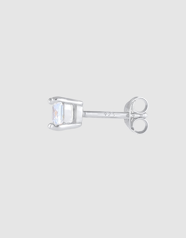 Kuzzoi - ICONIC EXCLUSIVE - Earrings Male Stud Zirconia Single 925 Sterling Silver