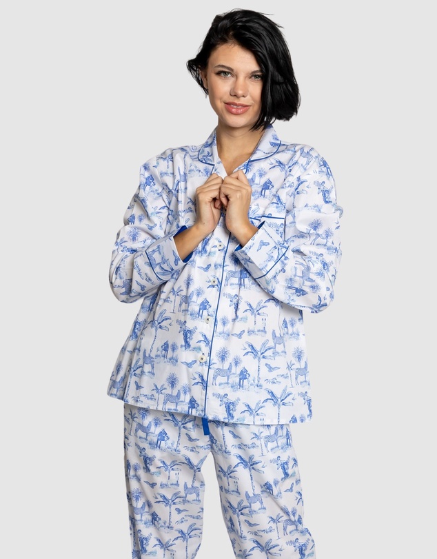 Sant And Abel - Women's Skydog Blue Long PJ Set
