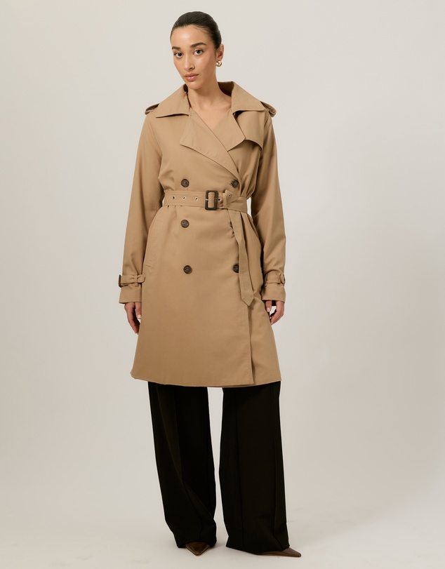 Tussah - Ada Double Breasted Belted Trench Coat
