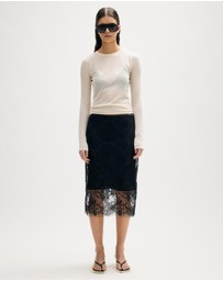 Minima Esenciales - Aisla Lace Midi Skirt