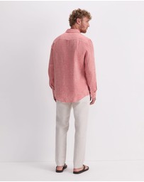 Sportscraft - Long Sleeve Linen Yarn Dyed Shirt