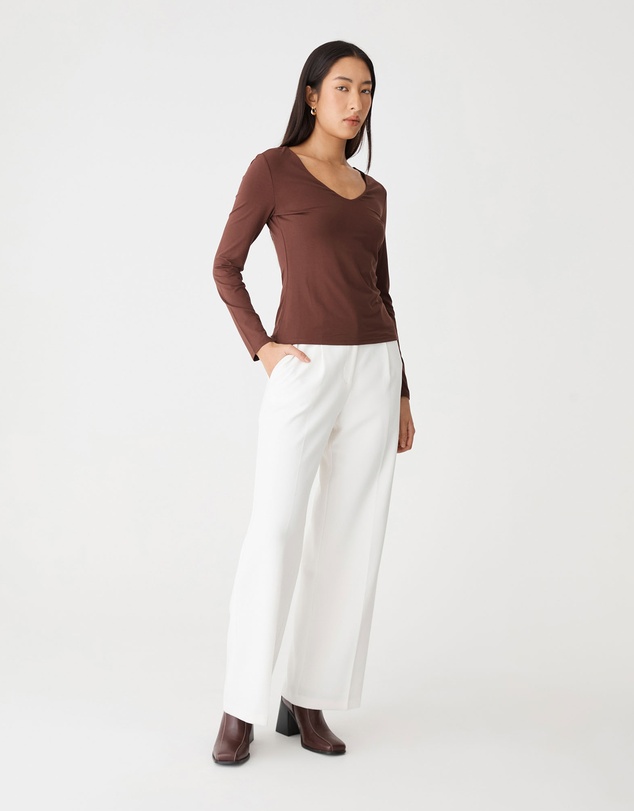 Forcast - Isla V-Neck Bamboo Top