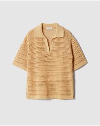 & Other Stories - Pointelle-Knit Polo Shirt