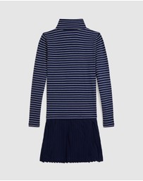 Polo Ralph Lauren - Striped Stretch Jersey Turtleneck Dress - ICONIC EXCLUSIVE - Teens