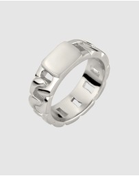 Kuzzoi - ICONIC EXCLUSIVE - Ring Male Bandring Chunky Chain Look 925 Sterling Silver