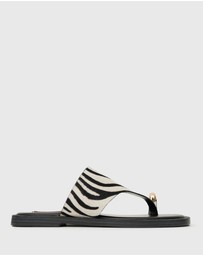 Betts - Dolphin Leather Thong Sandals