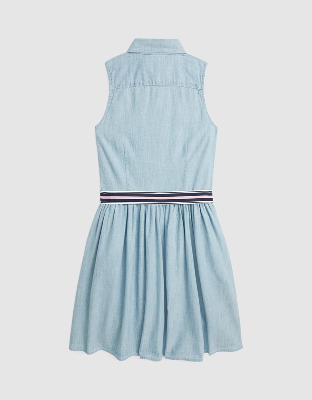 Polo Ralph Lauren - Belted Cotton Chambray Shirtdress - Kids-Teens