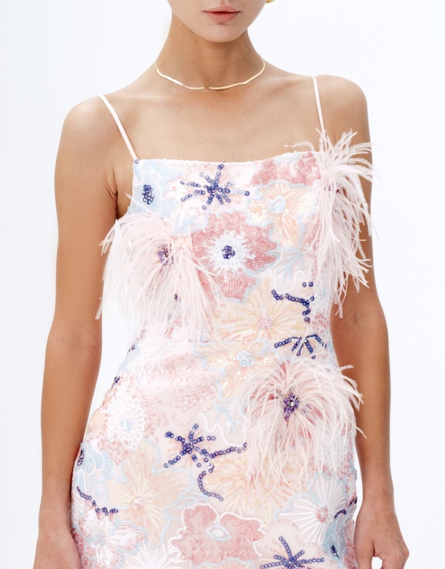 JUSTIN TONG - Jessica Beaded Mini Dress