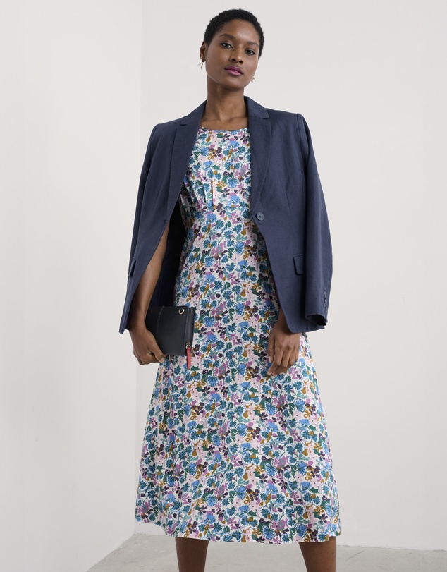 Seasalt - Seasalt Cornwall Multi Rosalind Satin Midi Dress