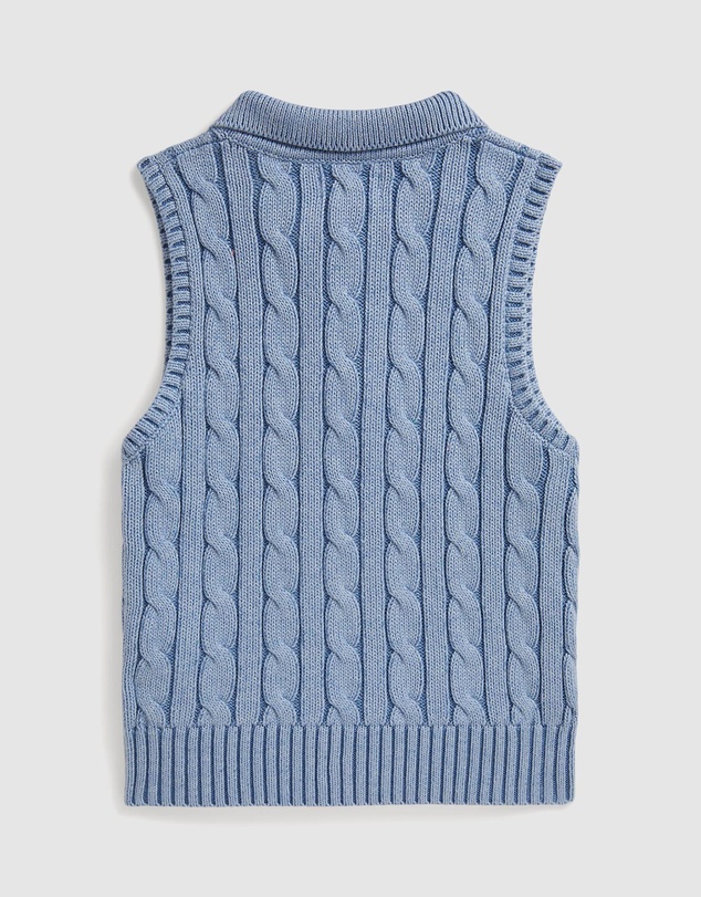 Polo Ralph Lauren - Cable-Knit Cotton Sleeveless Polo Shirt - Teens