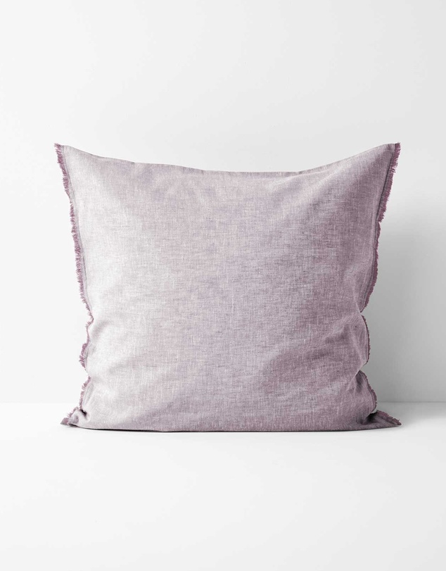 Aura Home - Chambray Fringe European Pillowcase