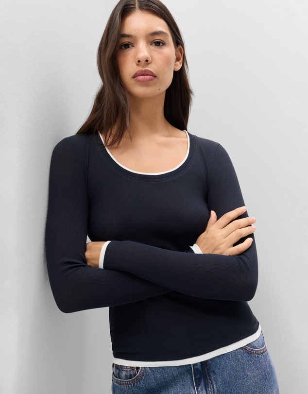 UNISON - Double Layer Long Sleeve Top