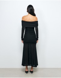 AERE - Valentina Off Shoulder Midi Dress