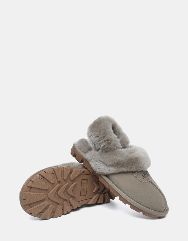 EVERAU - Australian Shepherd Ugg Waffle Fluffy Double Faced Sheepskin Upper House Shoes