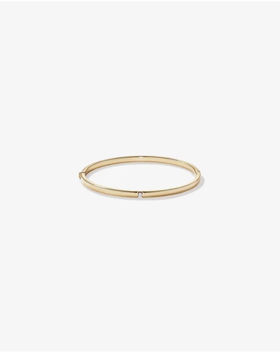 Michael Hill - Diamond Accent Oval Bangle in 10kt Yellow Gold