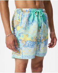 Camilla - Mid Length Boardshort With Elastic Waist
