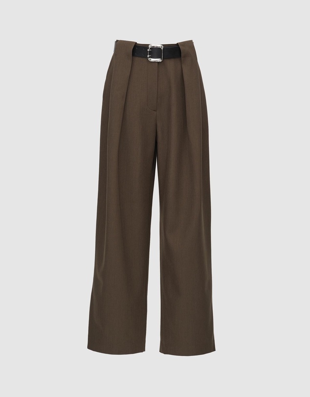 Source Unknown - Matteo Belted Tuck Trousers