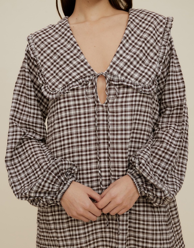 The Fated - Montant Check Mini Dress