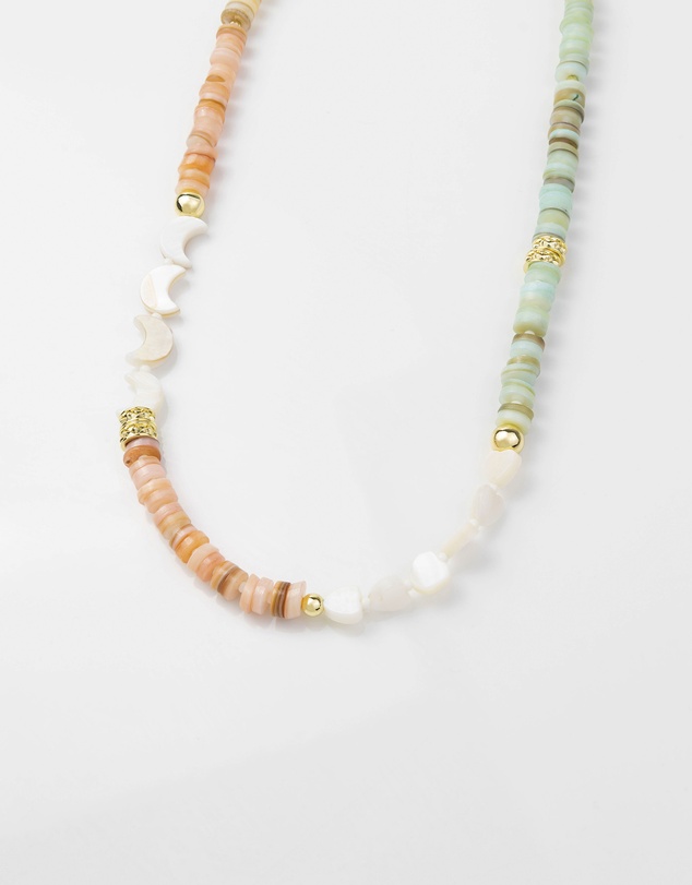 Wanderlust + Co - Aura Beaded Gold Necklace