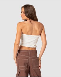 EDIKTED - Ruffled Hem Tube Top