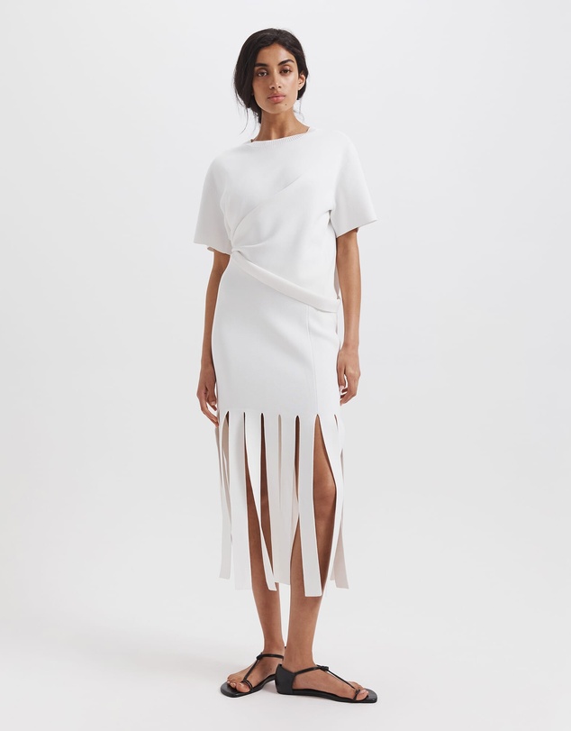 SABA - Mia Milano Panel Fringe Skirt