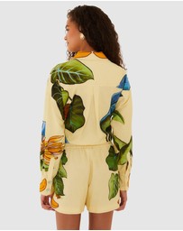 Farm Rio - Banana Grapes Yellow Shorts