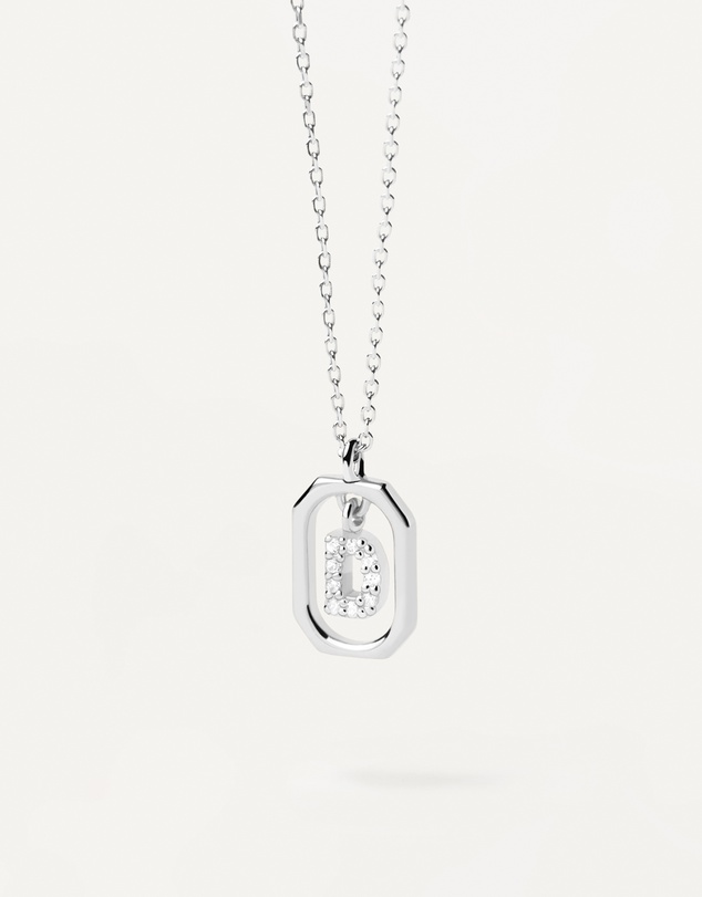 PDPAOLA - Mini Letter D Silver Necklace