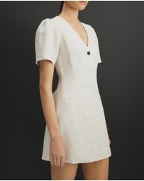 AERE - Luna Linen Tailored Mini Dress