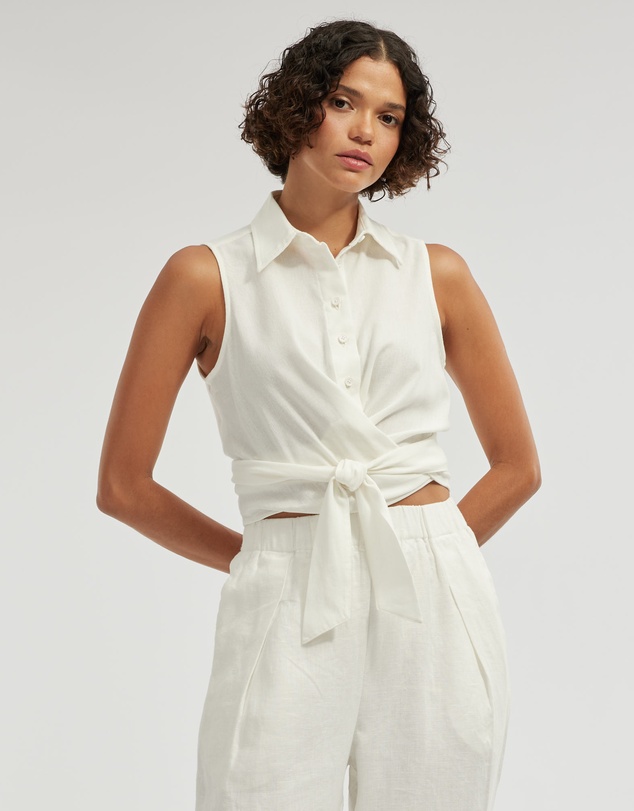 Amelius - Naomi Wrap Crop Shirt