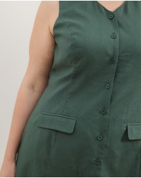 Atmos&Here Curvy - Juno Tailored Linen Blend Mini Dress