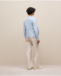 Trenery - Bamboo Viscose Blend Jacket in Soft Blue