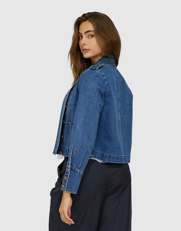 Belle & Bloom - Front Line Military Denim Jacket