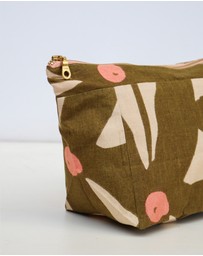 Mosey Me - Olive Poppy Cosmetic Bag