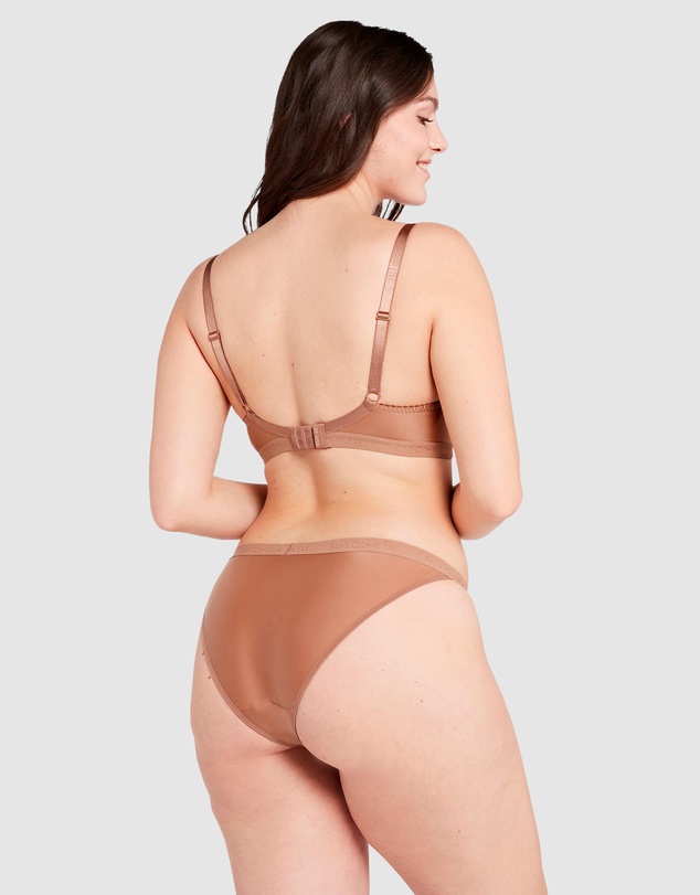 Sans Complexe - Arum Gloss Wired Half Cup Longline Bra with Lace
