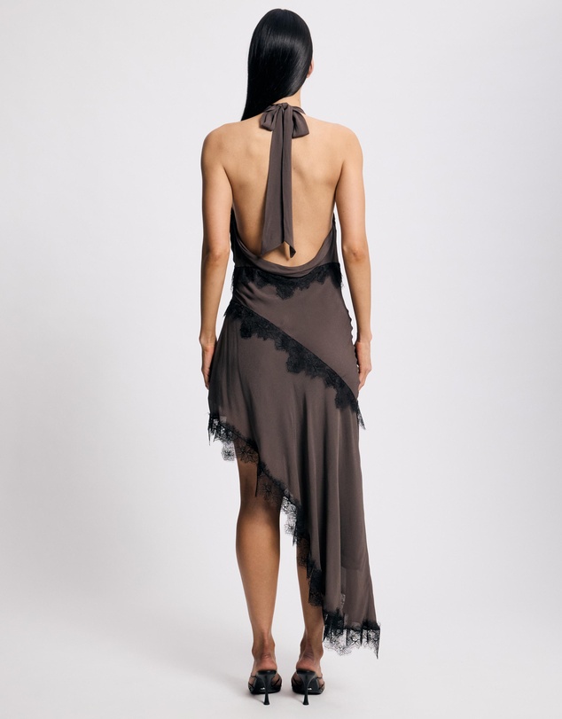 Lover - Coda Lace Trim Halter Midi Dress