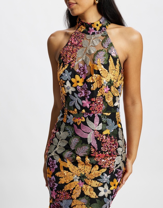 Romance by Honey and Beau - Chiara High Neck Maxi Dress