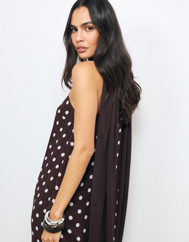 AERE - Talia Scarf Maxi Dress