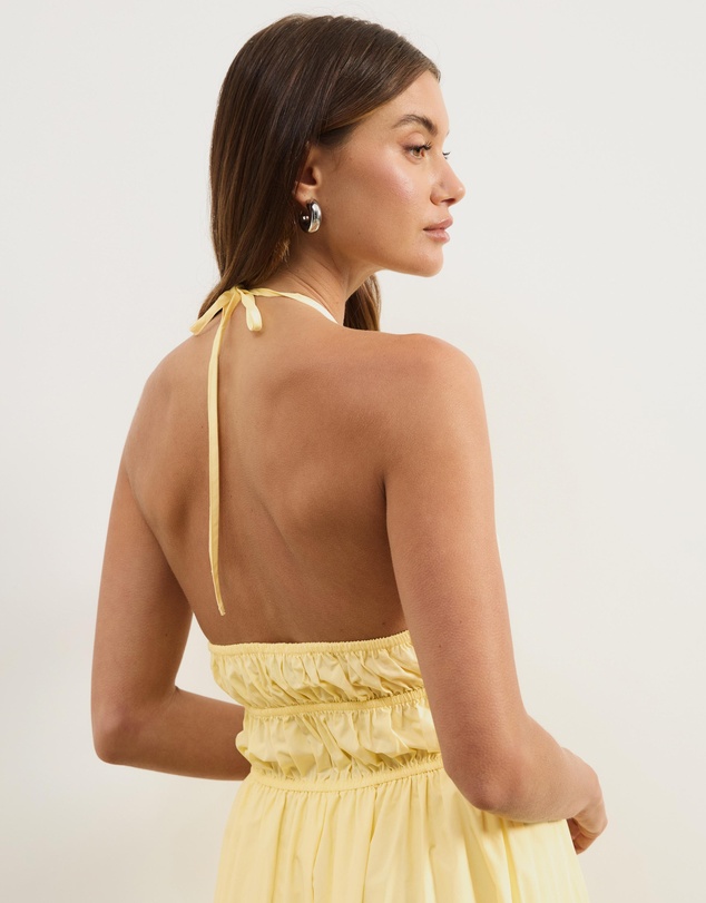 Atmos&Here - Georgia Cotton Poplin Halter Maxi Dress