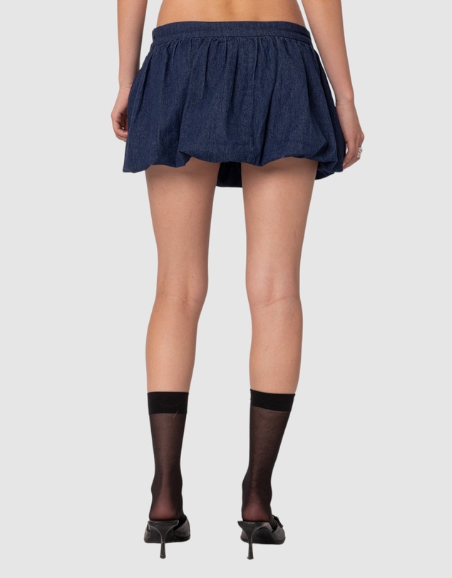 EDIKTED - Denim Bubble Micro Skort